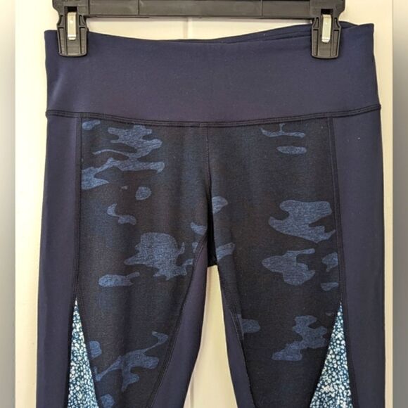Lululemon Wunder Under Blue Camo Lotus Leggings 6 Activewear Athleisure Gym - Picture 5 of 14